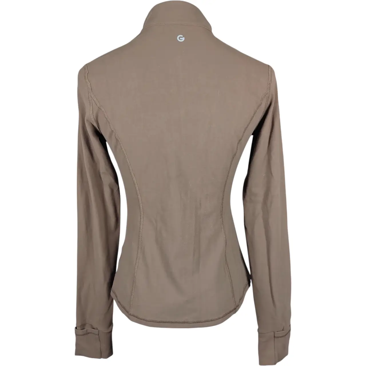 The Gym People Women's Full Zip Athletic Running Jacket Brown Thumbholes Size S thumbnail 4