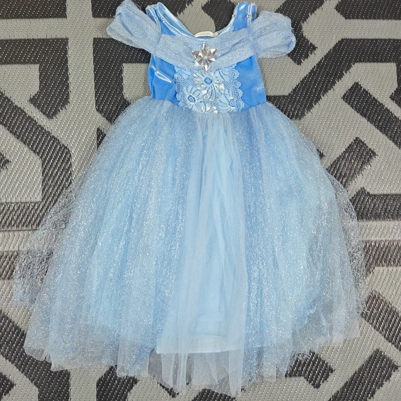 Trish Scully Girls Blue Princess Sparkle Tulle Costume Dress Size 5T thumbnail 2