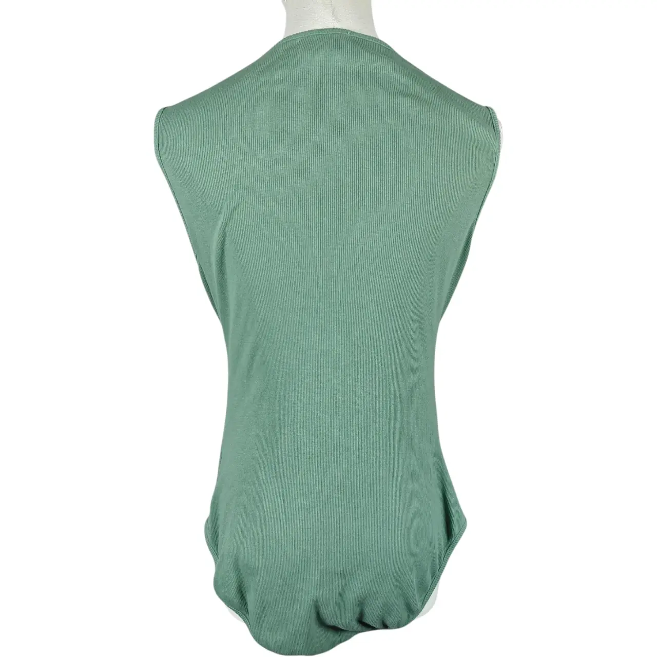 Showpo Green Ribbed Cutout Sleeveless Bodysuit Size US 12 thumbnail 5