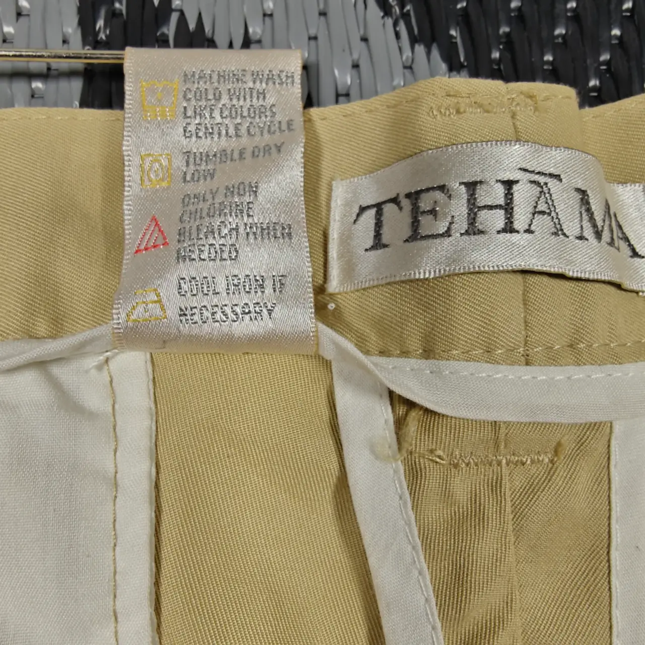 Tehama Men's Khaki Tan Golf Chino Pants W34 L30 Flat Front thumbnail 5