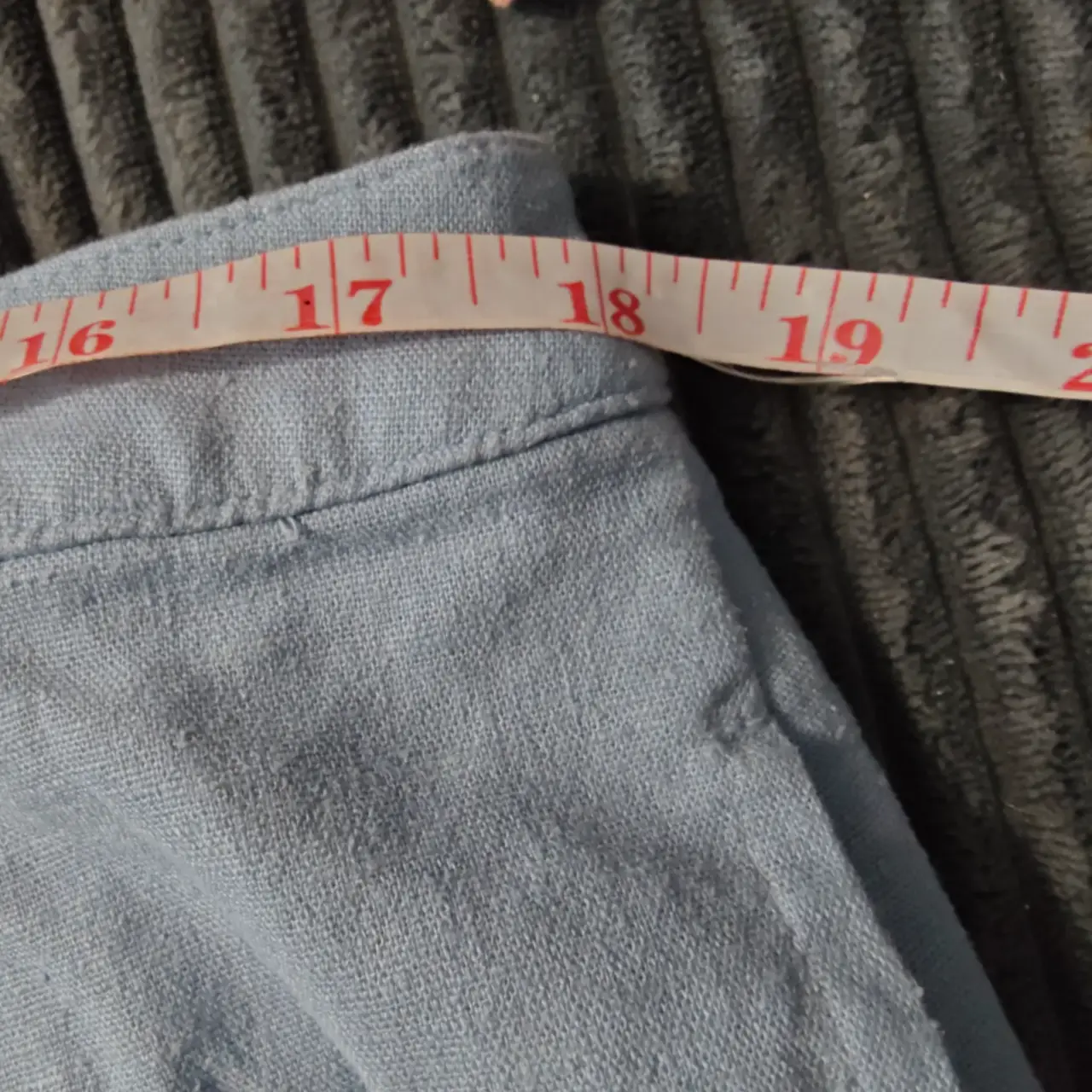Open Edit Women's Light Blue Linen Blend Pleated Tailored Shorts Size 16 thumbnail 9