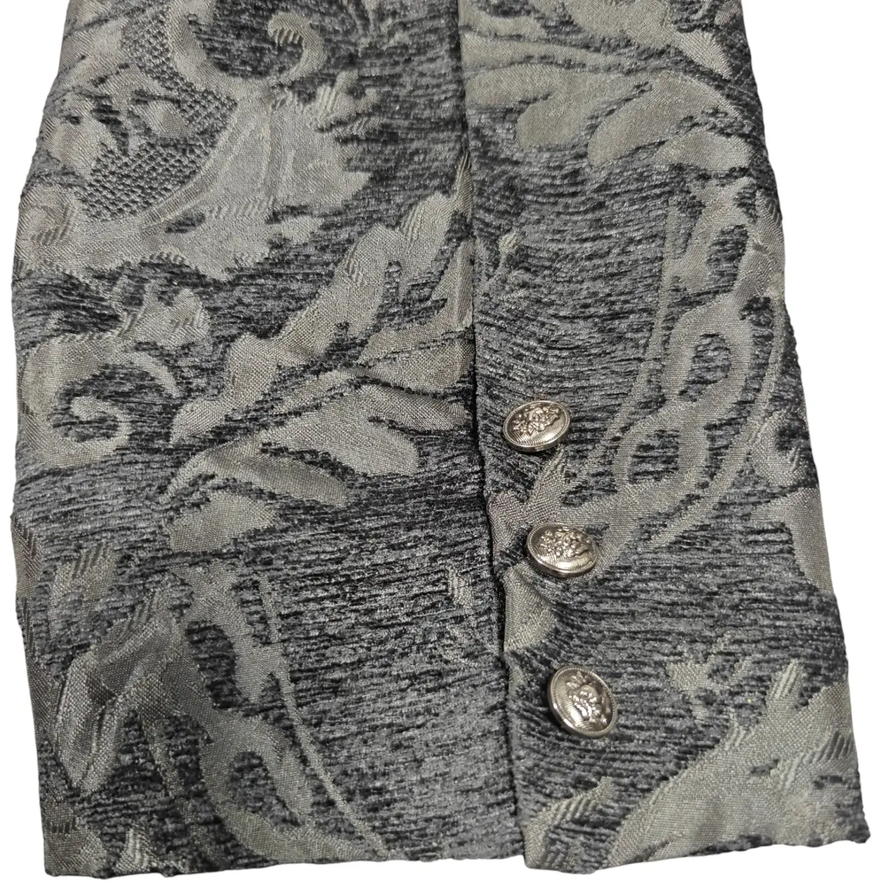 Gothic Steampunk Brocade Tailcoat Jacket Black Victorian Frock Coat thumbnail 5