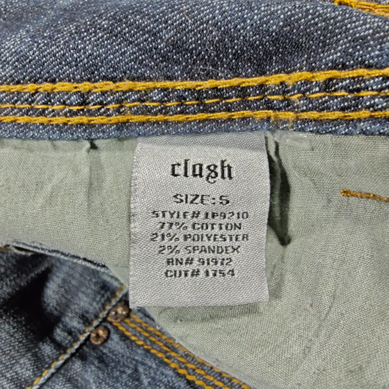 Clash Jeans USA Women's Size 5 Embellished Pocket Bootcut Jeans Dark Wash thumbnail 6