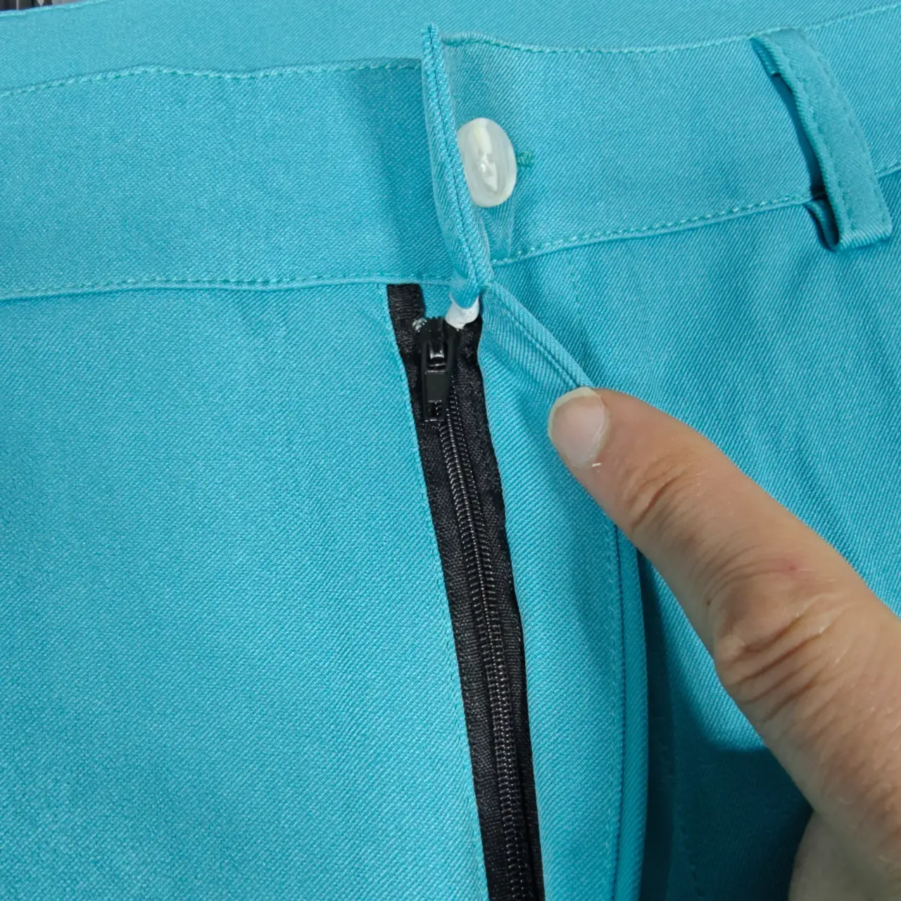 Manfinity Men's 2-Piece Slim Suit Set Blazer & Pants Turquoise Aqua Size XL thumbnail 5