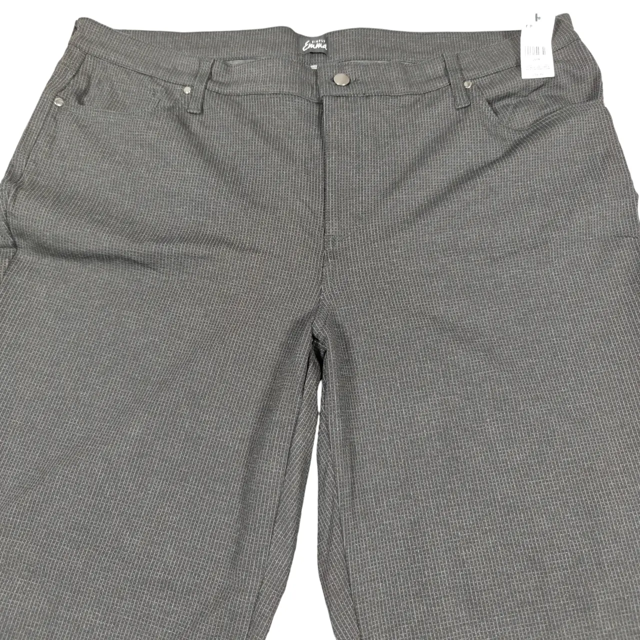 Simply Emma Women's Dot Check 5-Pocket Stretch Pants Black Plus Size 22W NWT thumbnail 3