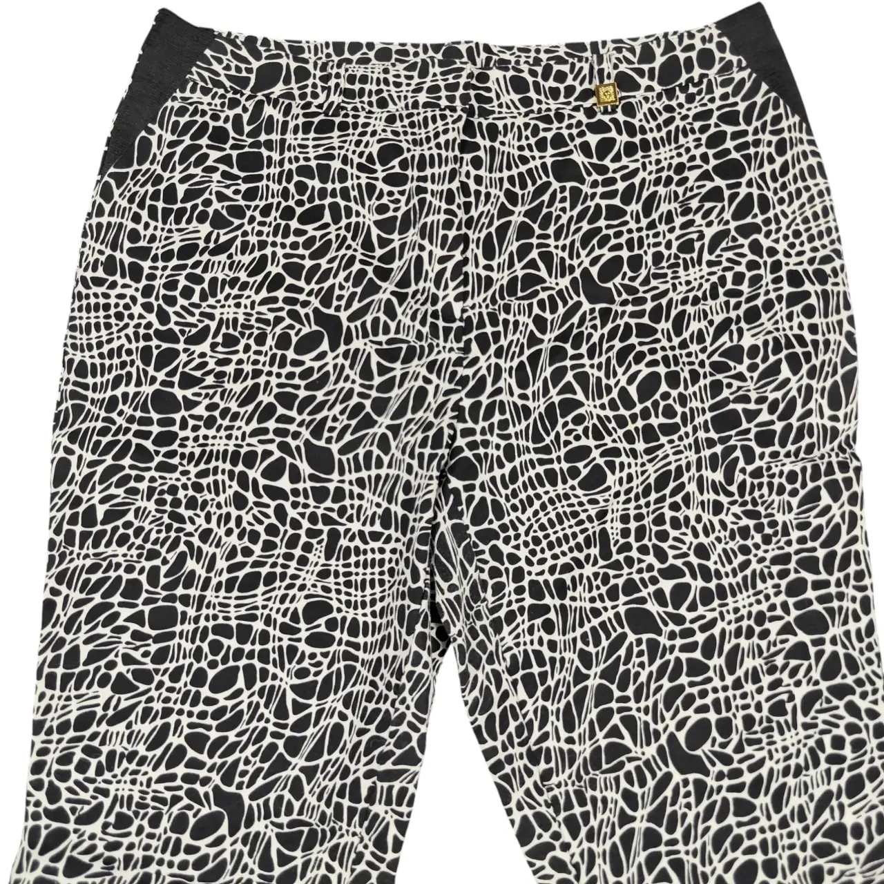 Anne Klein Women's Black & White Graphic Print Ankle Pants Size 10 thumbnail 2