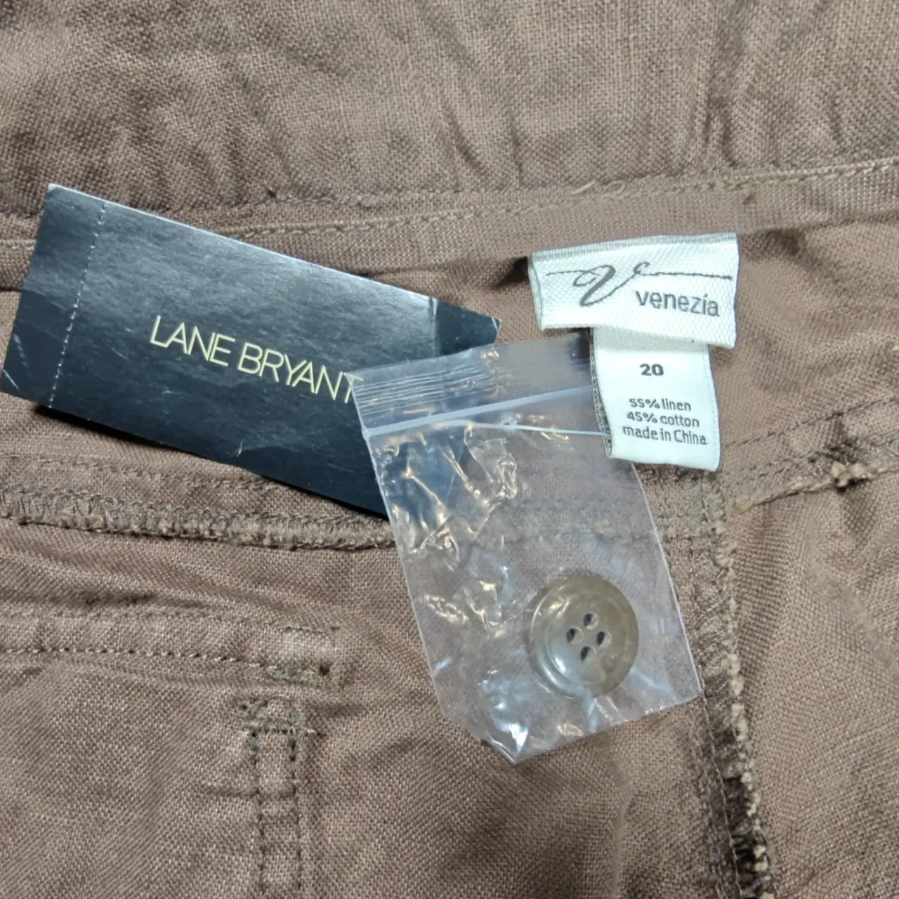 Lane Bryant Venezia Linen Blend Cargo Capri Pants Size 20 NWT thumbnail 6
